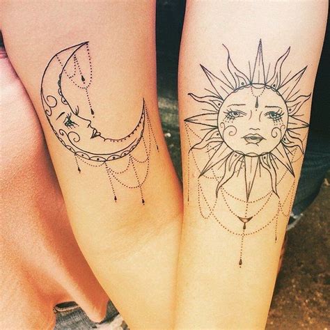 Meaningful And Beautiful Sun And Moon Tattoos KickAss Things
