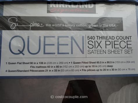 kirkland signature queen sheet set