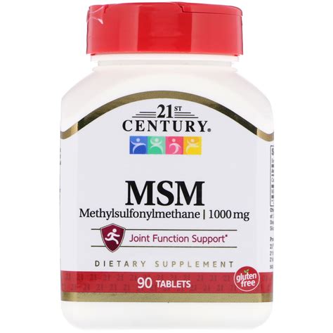 21st Century Msm Methylsulfonylmethane 1 000 Mg 90 Tablets