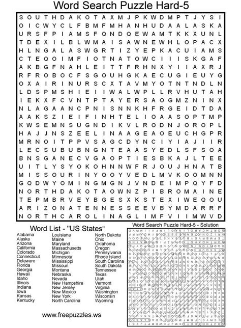 Printable Word Searches For Adults Word Search Printable Free