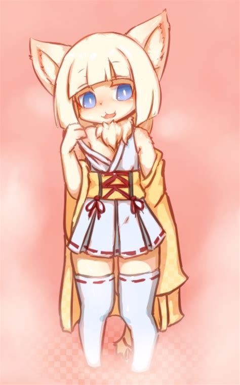 the big imageboard tbib artist request blonde hair blue eyes cat furry japanese clothes