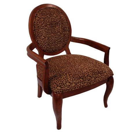 Shop Elliot Leopard Print Cherry Arm Chair Free Shipping Today