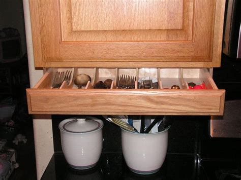 Silverware Drawer Under Cabinet Storage And Flatware Organizer Under