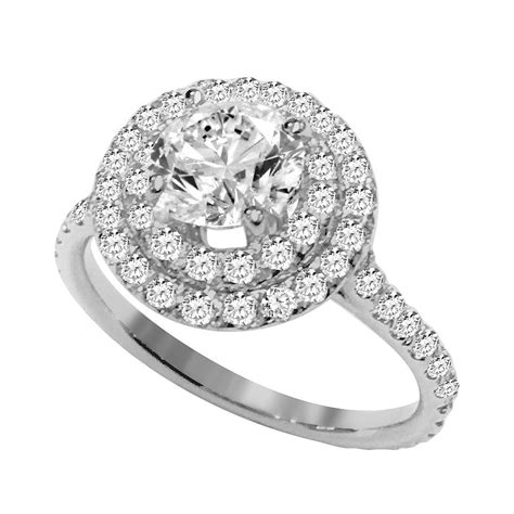 Brilliantly Stunning This Double Halo Engagement Ring Is All About Bling A One Carat Ce