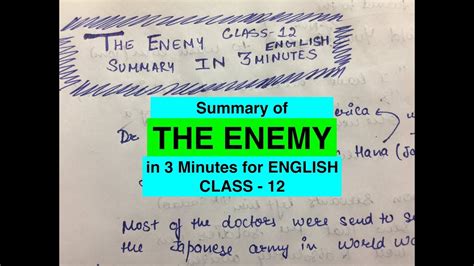 And they shall return out of the. Summary of chapter THE ENEMY in 3 Minutes, for ENGLISH ...