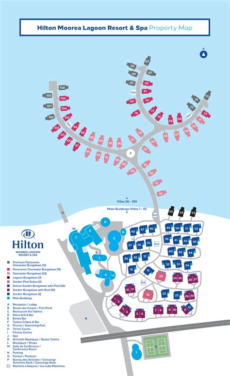 Hilton Moorea Resort Map