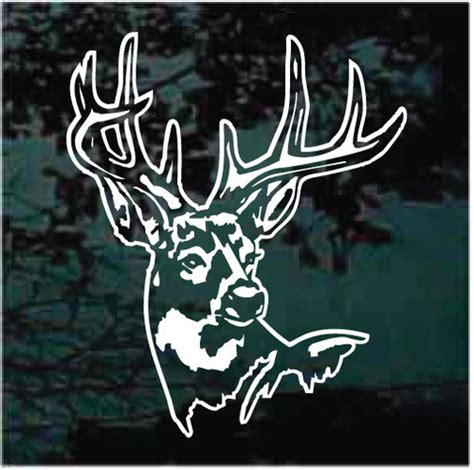 Detailed Deer Head Car Window Decals And Stickers Decal Junky