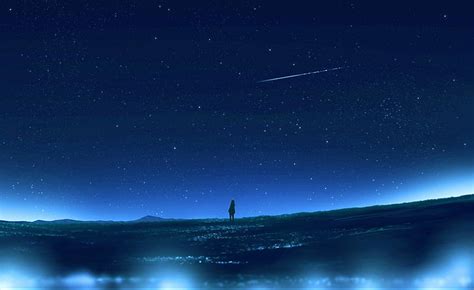 Free Download Hd Wallpaper Anime Original Comet Night Stars