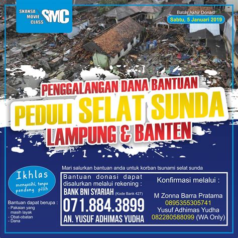 Poster Donasi Bencana Alam Gambaran