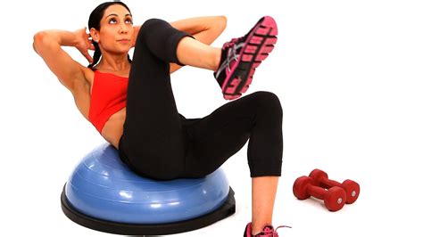 How To Do A Bicycle Crunch Bosu Ball Workout Youtube
