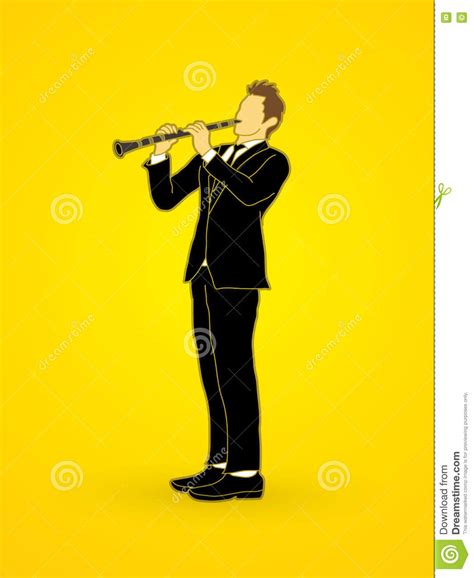 Clarinet Player Stock Vector Illustration Of Icon