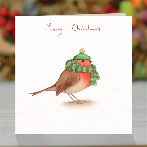 Wrapped Up Robin Christmas Card By Loveday Designs