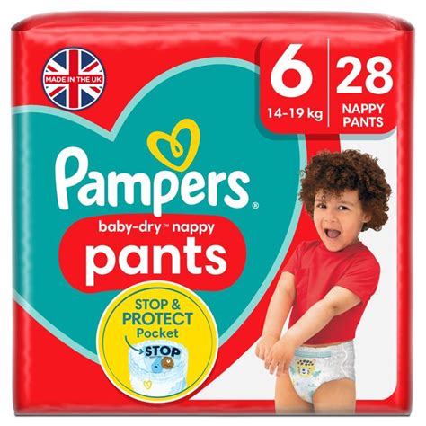 Pampers Baby Dry Nappy Pants Size 6 Morrisons