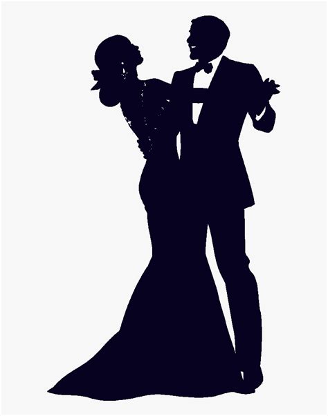 Ballroom Dance Silhouette Vector Graphics Image Wedding Couple