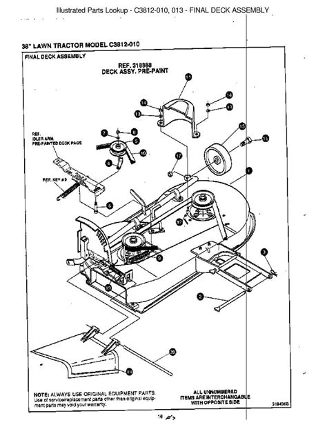 Illustrated Guide To Murray Riding Mower Deck Components