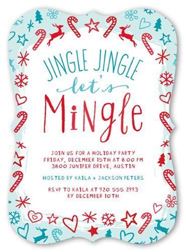 holiday party invitations jingle jingle mingle holiday