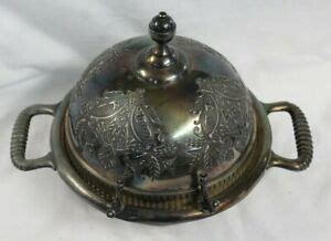 ORNATE Rogers Bros Silver Co Domed Butter Dish Triple Plate Silverplated EBay