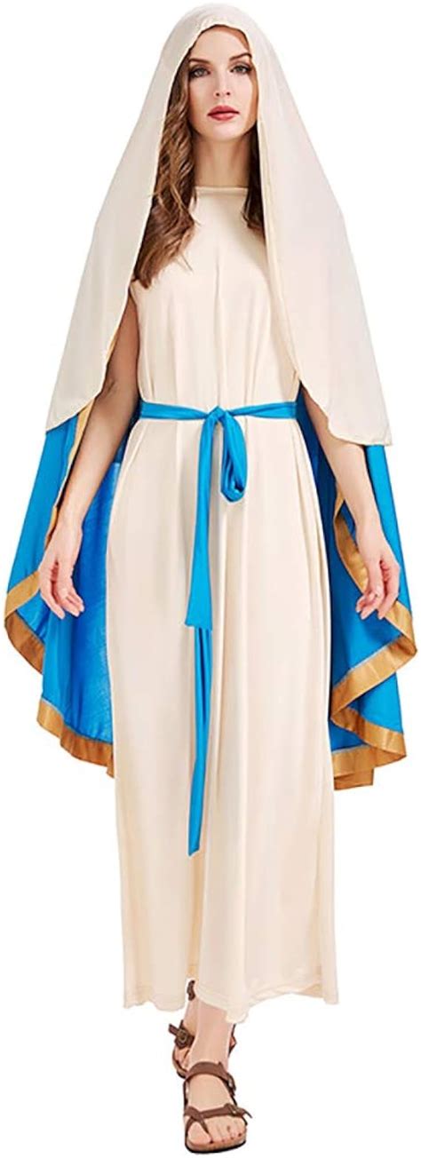 Shihong G The Virgin Mary Cosplay Costume Women S Biblical Times Lady Of Faith Costume Halloween