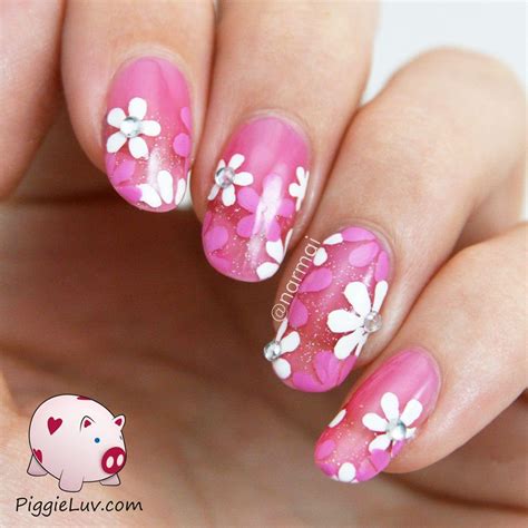 Pink Flower Pretty Nails Glitter Pretty Nail Colors Pretty Nail