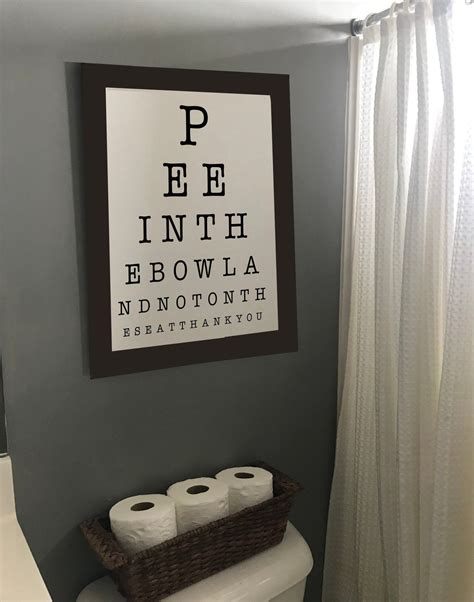 Bathroom Eye Chart Digital File For Diy Print Powder Room Etsy Canada