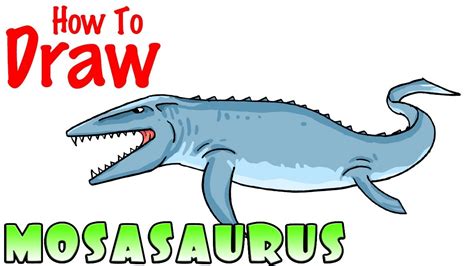 How To Draw A Mosasaurus Dinosaur Youtube