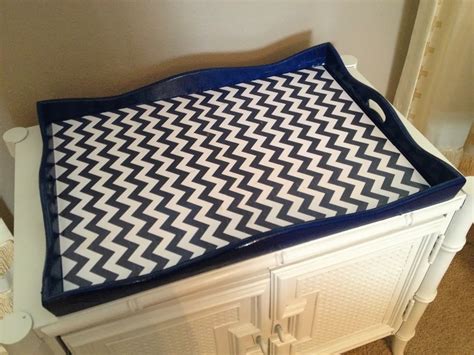 Upcycle a door, a tire, or even tree stumps into the next coffee table trend. Make Your Own Chevron Coffee Table Tray! ~ Crackerjack23