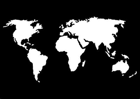 Einfache weltkarte weltkarte ländern eps svg png jpg vektor grafik clipart, umriss weltkarte silhouette weltkarte. Schablone "Weltkarte", A5, Polyester Schablone | real