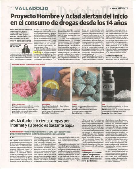 Aclad Y Proyecto Hombre Alertan Del Inicio En El Consumo De Drogas