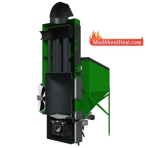 Tabi 70kw Wood Pellet Pea Coal Automated Hot Air Blower Space Heater