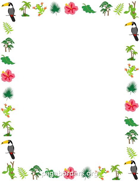 Rainforest Border Clip Art Page Border And Vector Graphics
