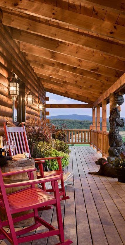 Log Cabin Front Porch Decorating Ideas Home Decorating Ideas