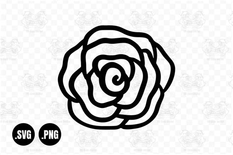 Flower SVG Rose SVG Floral Clipart Graphic By 99SiamVector Creative