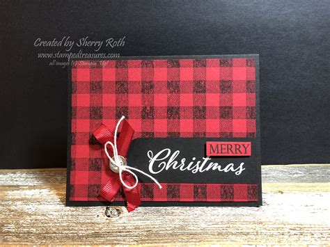 Choose from alberta spruce, douglas fir, virginia pine, flocked and accented. Sherry"s Stamped Treasures: Buffalo Check Merry Christmas Card