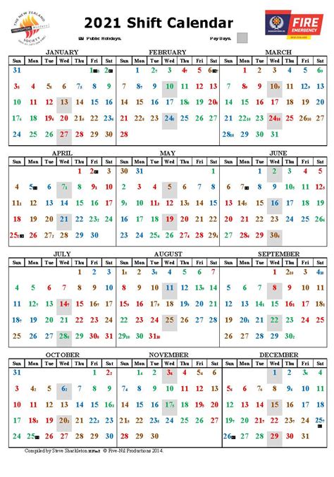 2021 Hfd Shift Calendar Calendar Printables Free Blank