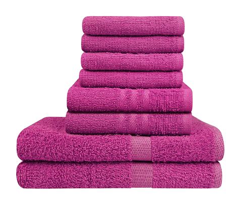 Beauty Threadz Basic Value Terry Cotton 8 Piece Bath Towel Set 2 Bath