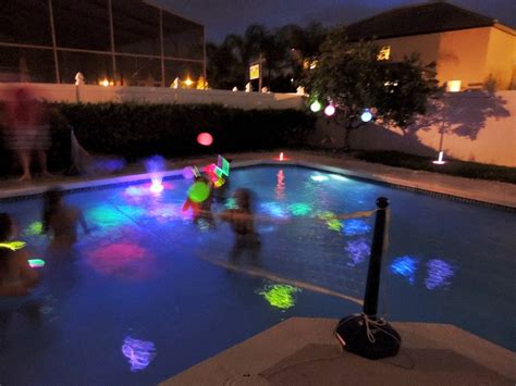 Juliana Grace Blog Space Glow In The Dark Pool Party Party Planning Ideas