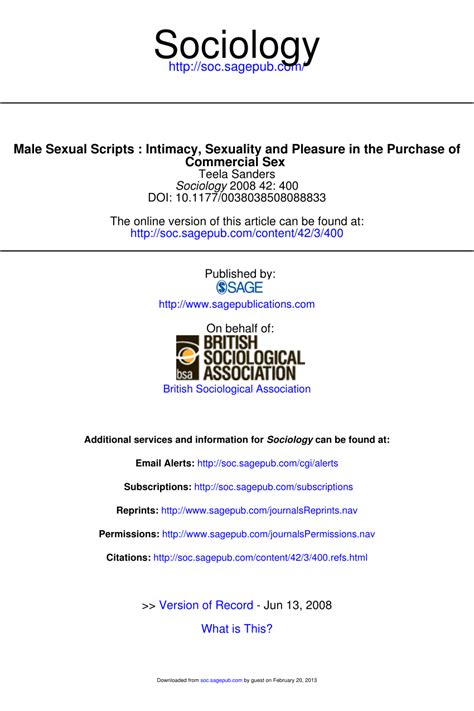 Pdf Male Sexual Scripts