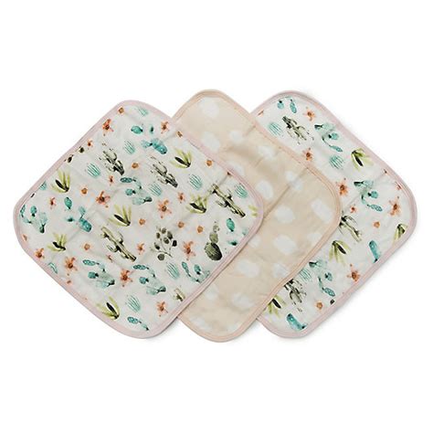 Loulou Lollipop 3 Pack Cactus Floral Washcloths Bed Bath And Beyond