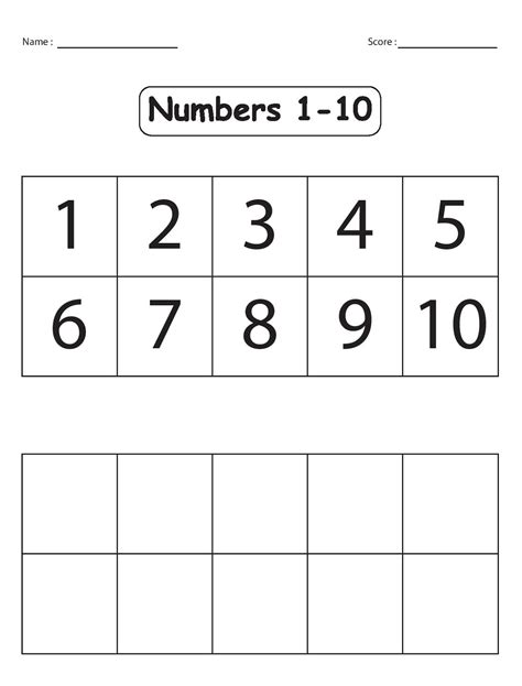 Printable colored numbers 1 10. Kindergarten Worksheets: Maths Worksheets - Explore the ...