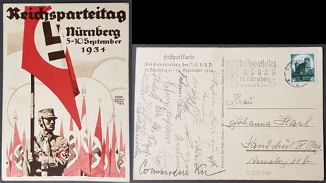 Germany Third Reich Original Propaganda Postcard Nsdap Nuremberg Rally