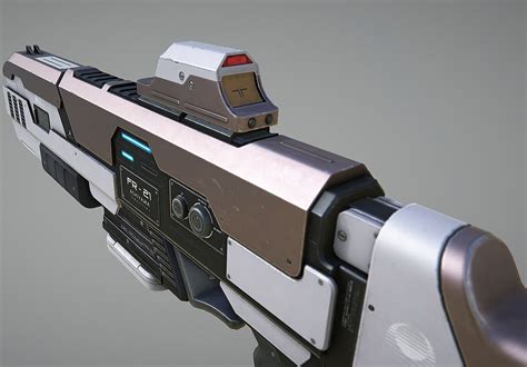 3d Model Laser Rifle Gun Pbr Vr Ar Low Poly Obj