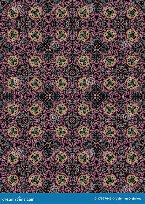 abstract seamless persian detailed vector pattern stock vector illustration of backdrop