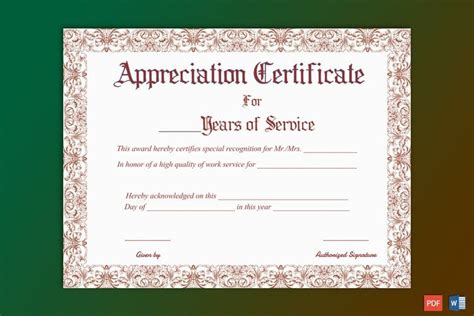 Appreciate it if you can give me another of how to use such a fragment. Appreciation Certificate for Years of Service - GCT