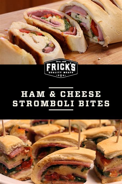 With a sharp knife, open out the turkey breast as if you are butterflying it. Ham & Cheese Stromboli Bites | Recipe | Frick's Quality Meats