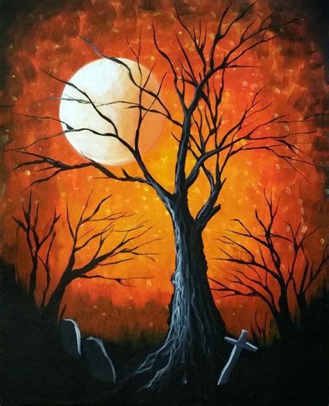 Pin By Kelly Flammia On Masterpiece Halloween Canvas Paintings