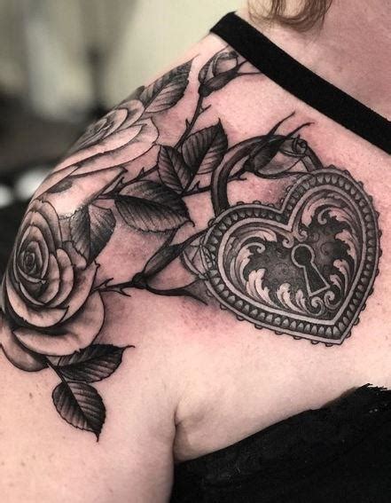 See more ideas about lock tattoo, heart lock tattoo, key tattoos. Black and Grey Heart Locket and Roses by Shawn Monaco ...