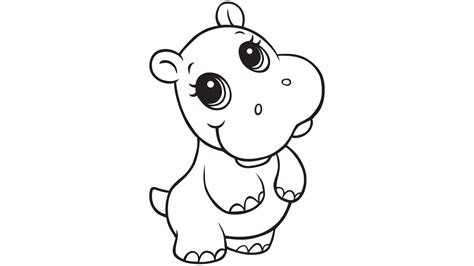 Extraordinary baby animal coloringagesicture ideas. Pin on Hippo