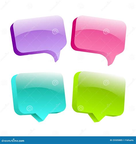 3d Speech Bubbles Stock Vector Illustration Of Graphic 25505885