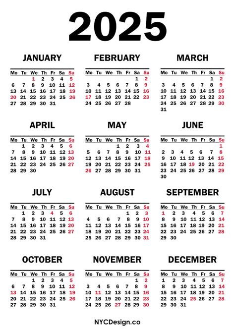 2025 Calendar With Us Holidays Printable Free White Monday Start