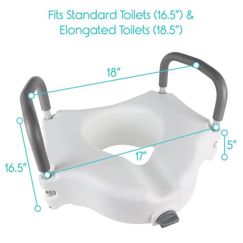 Vive Raised Toilet Seat 5 Portable Elevated Riser With Padded Handles 683405234029 Ebay